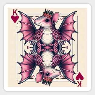 Pink Fairy Armadillo Dragon King of Hearts Sticker